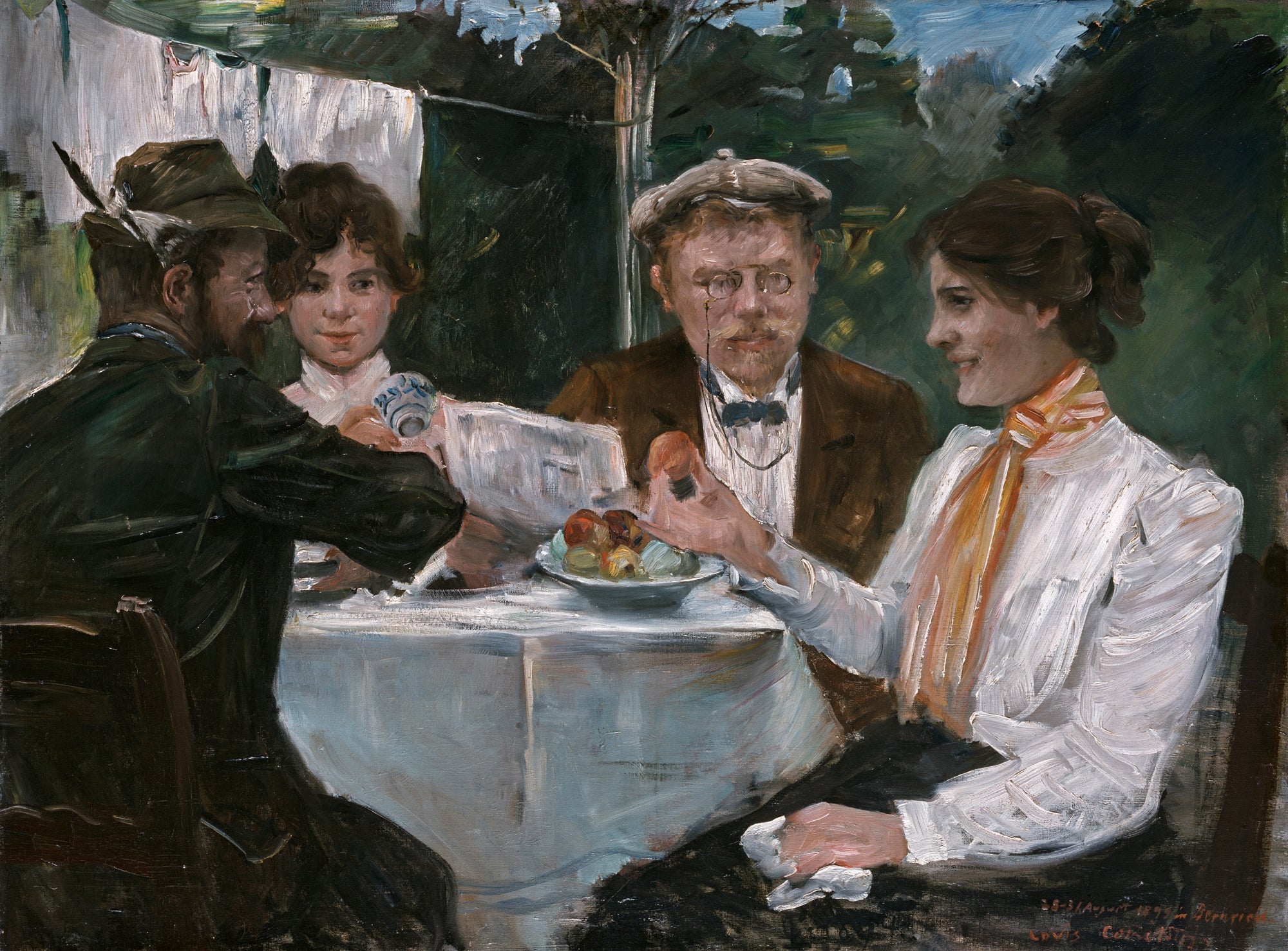 Frühstück in Max Halbes Garten - Lovis Corinth