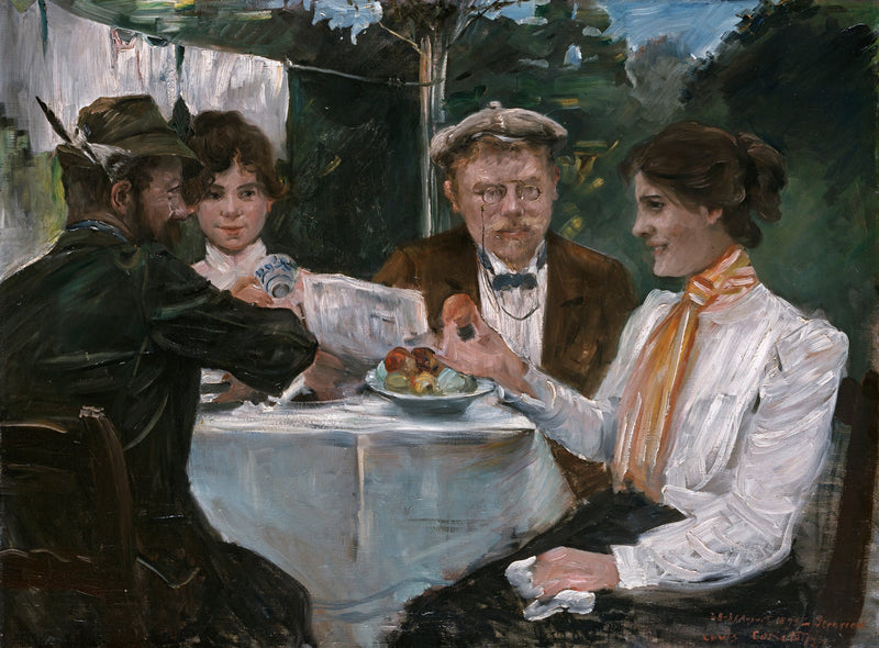 Frühstück in Max Halbes Garten - Lovis Corinth