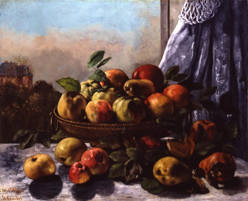 Owoce w koszu - Gustave Courbet