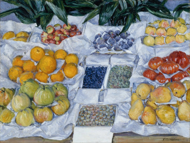 Owoce prezentowane na ekspozytorze - Gustave Caillebotte