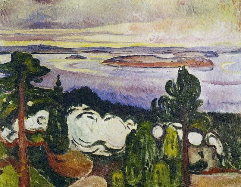 Dym pociągu - Edvard Munch