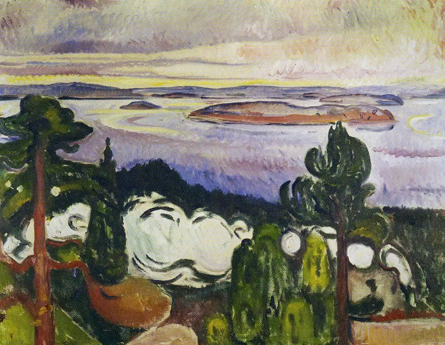 Dym pociągu - Edvard Munch