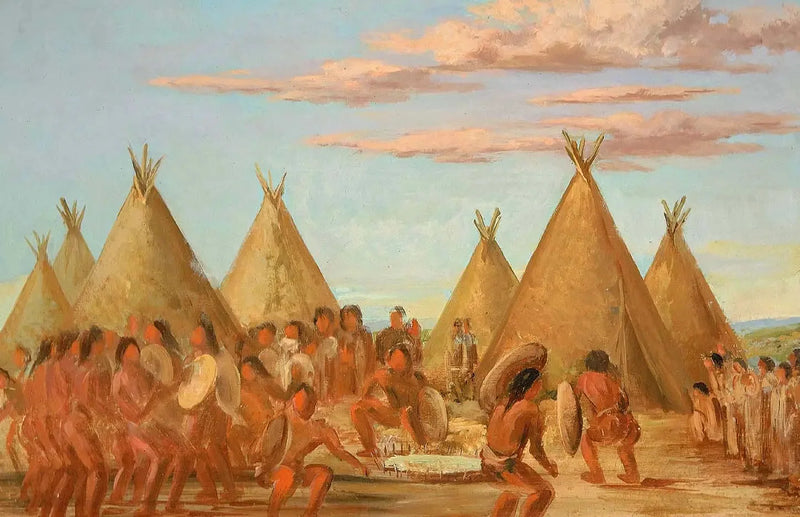 Palenie tarczy - George Catlin