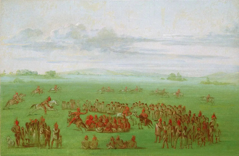 „Palenie koni”, ciekawe zwyczaje Sauków i Foxów - George Catlin