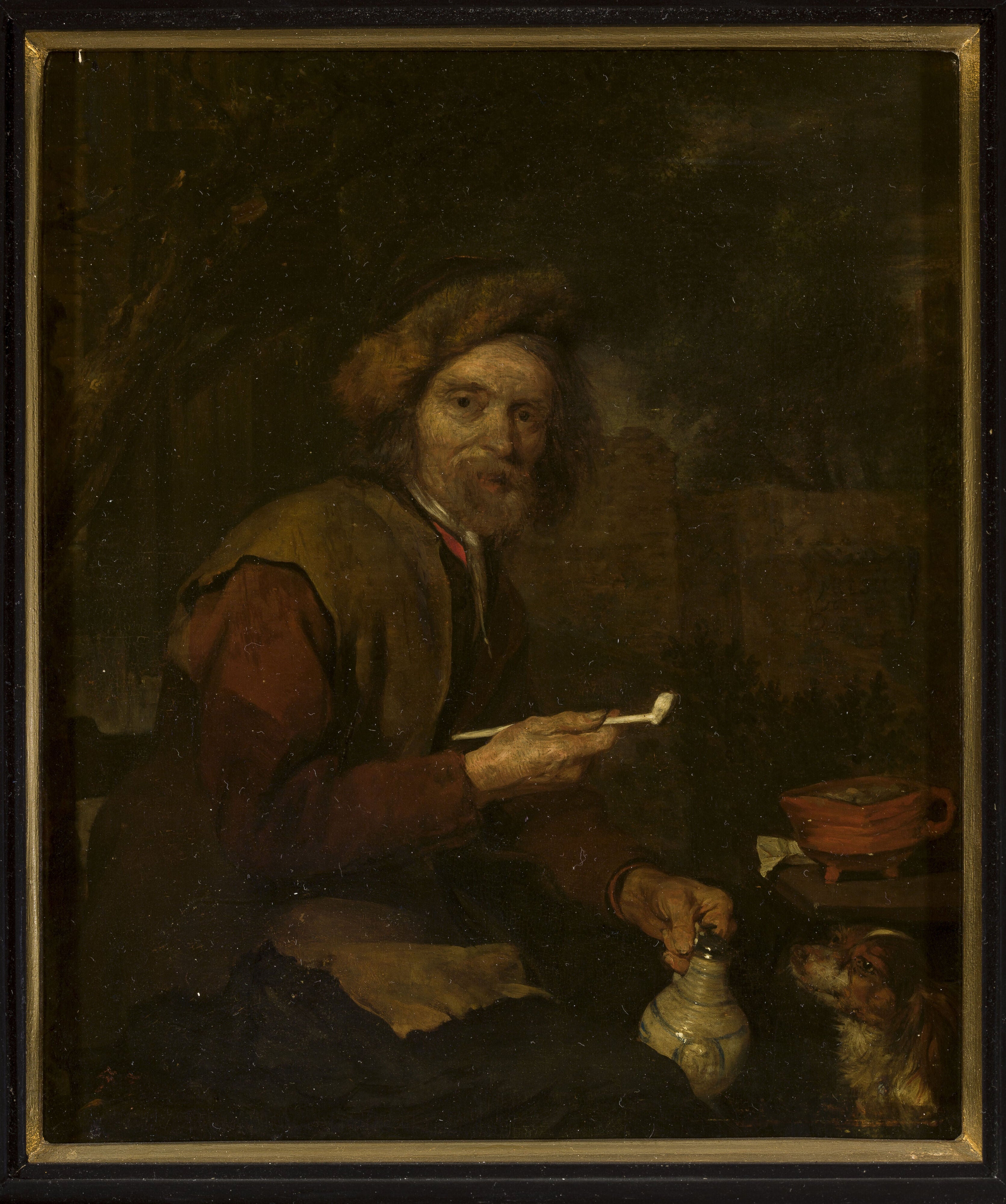 Fumeur avec une pipe et un pichet à la main - Gabriel Metsu