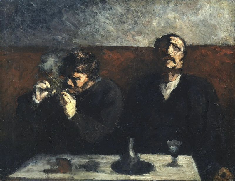 Palacz i Pijący absynt - Honoré Daumier