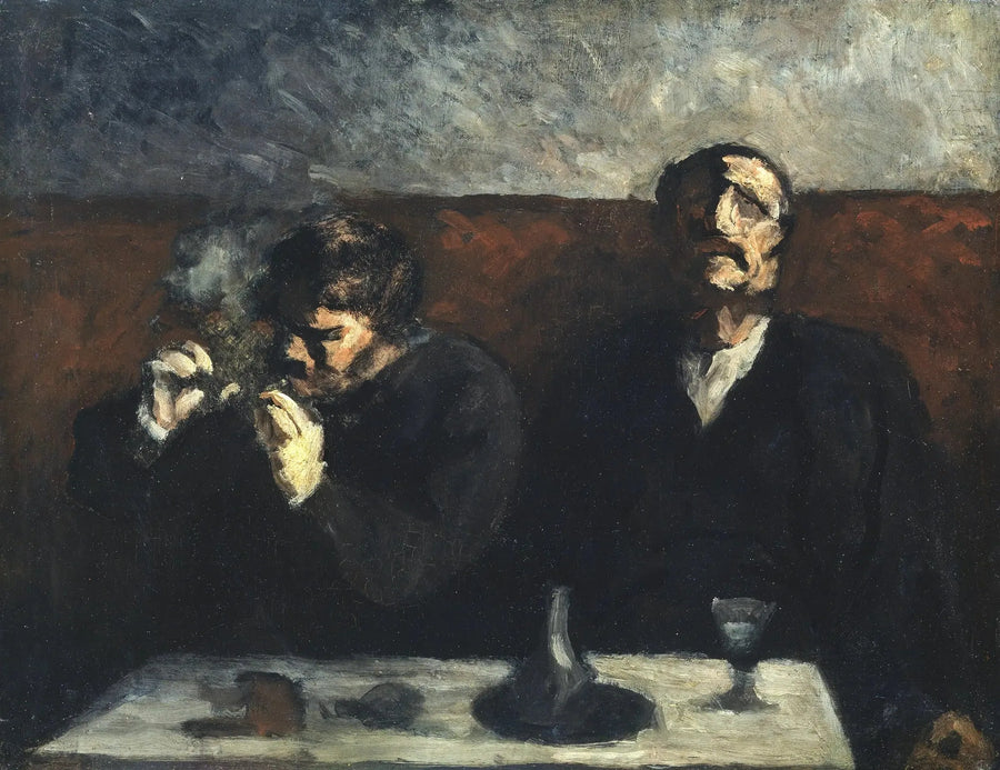 Palacz i Pijący absynt - Honoré Daumier