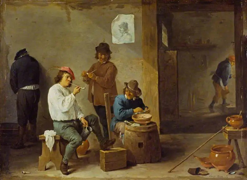 Palenie wokół beczki - David Teniers Młodszy