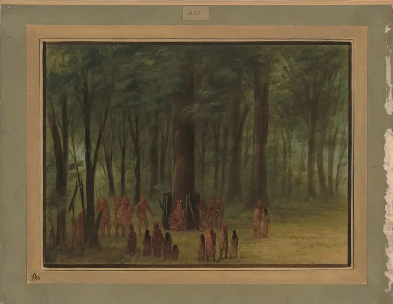 Pogrzeb Black Hawk - Saukie - George Catlin
