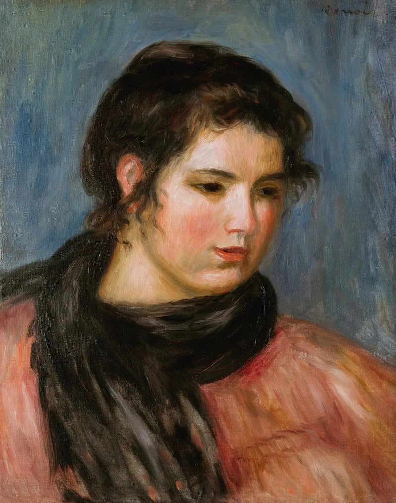 Gabriela w czarnym szalu - Pierre-Auguste Renoir