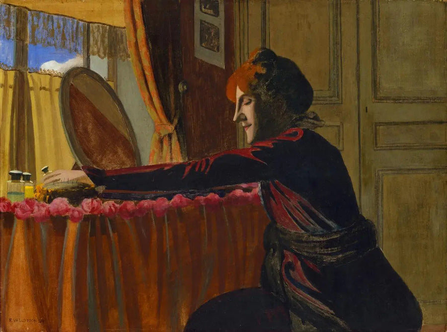 Gabrielle Vallotton przy swojej toaletce - Félix Vallotton