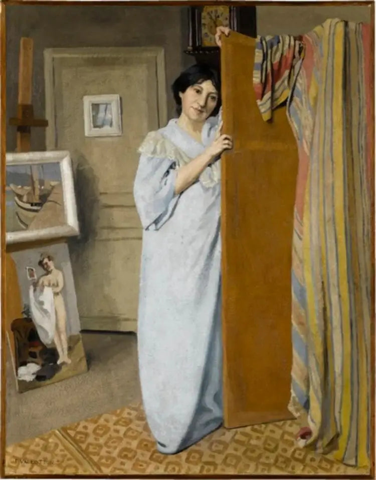 Gabrielle Vallotton w pracowni - Félix Vallotton