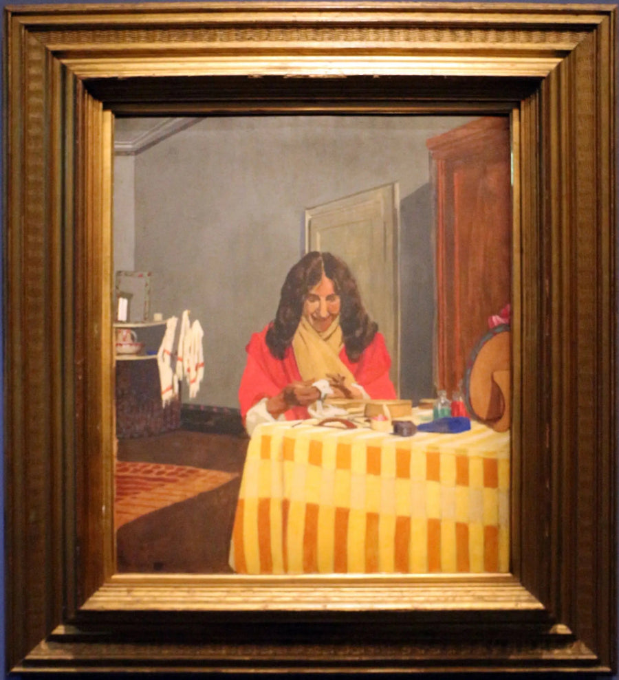 Gabrielle Vallotton malująca paznokcie - Félix Vallotton