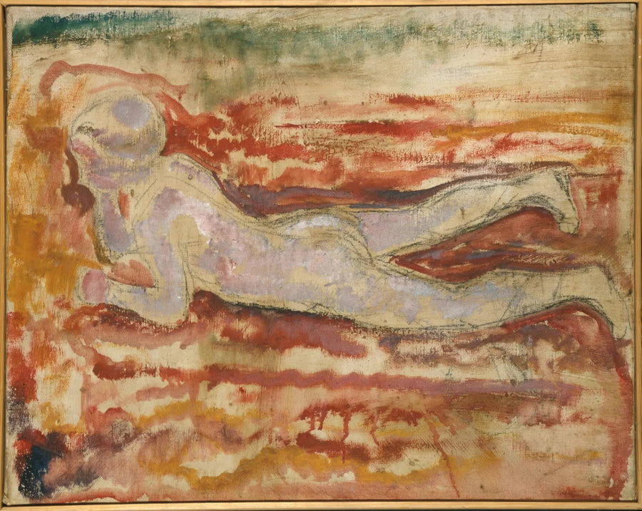 Chłopiec leżący na brzuchu - Edvard Munch