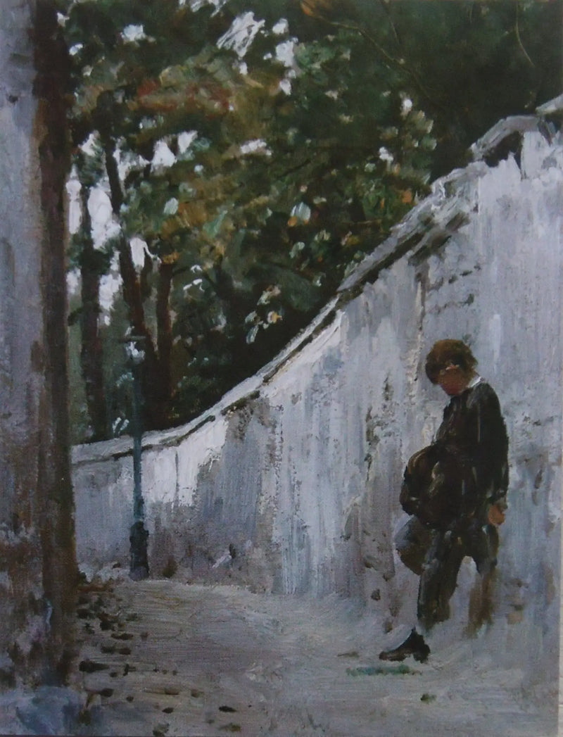 Chłopiec na murze ogrodu. Montmartre - Ilya Repin