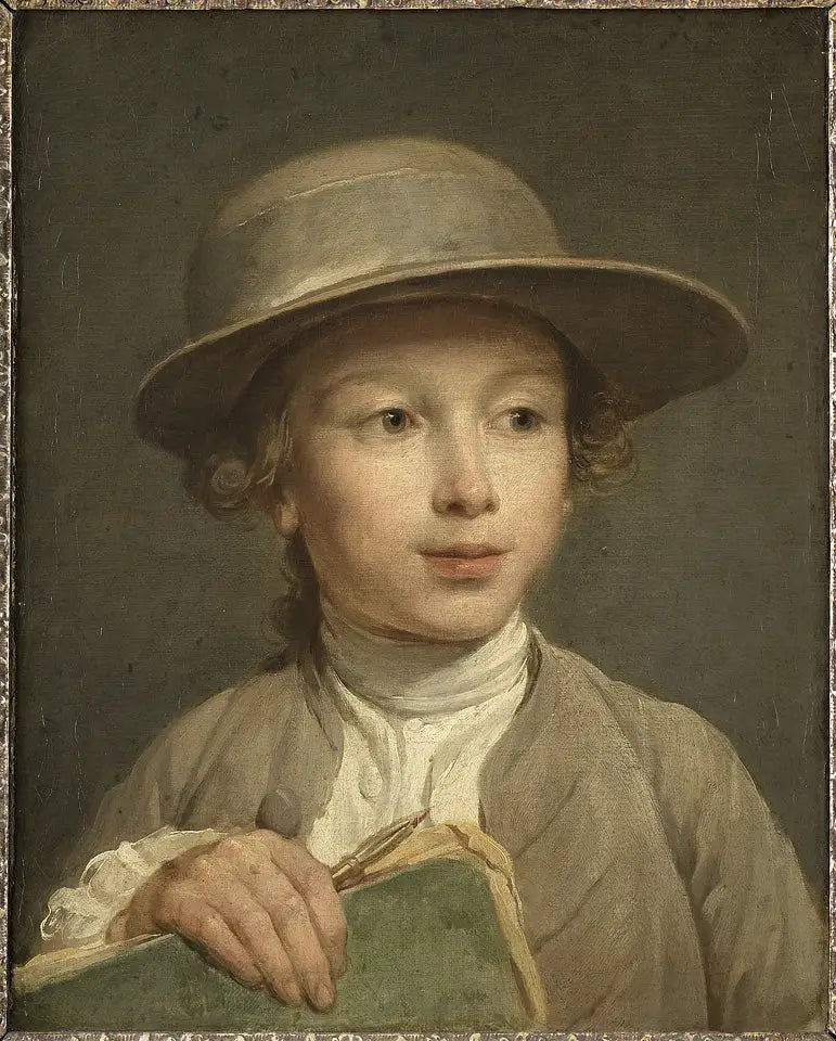 Chłopiec z zeszytem do rysowania - Nicolas-Bernard Lépicié