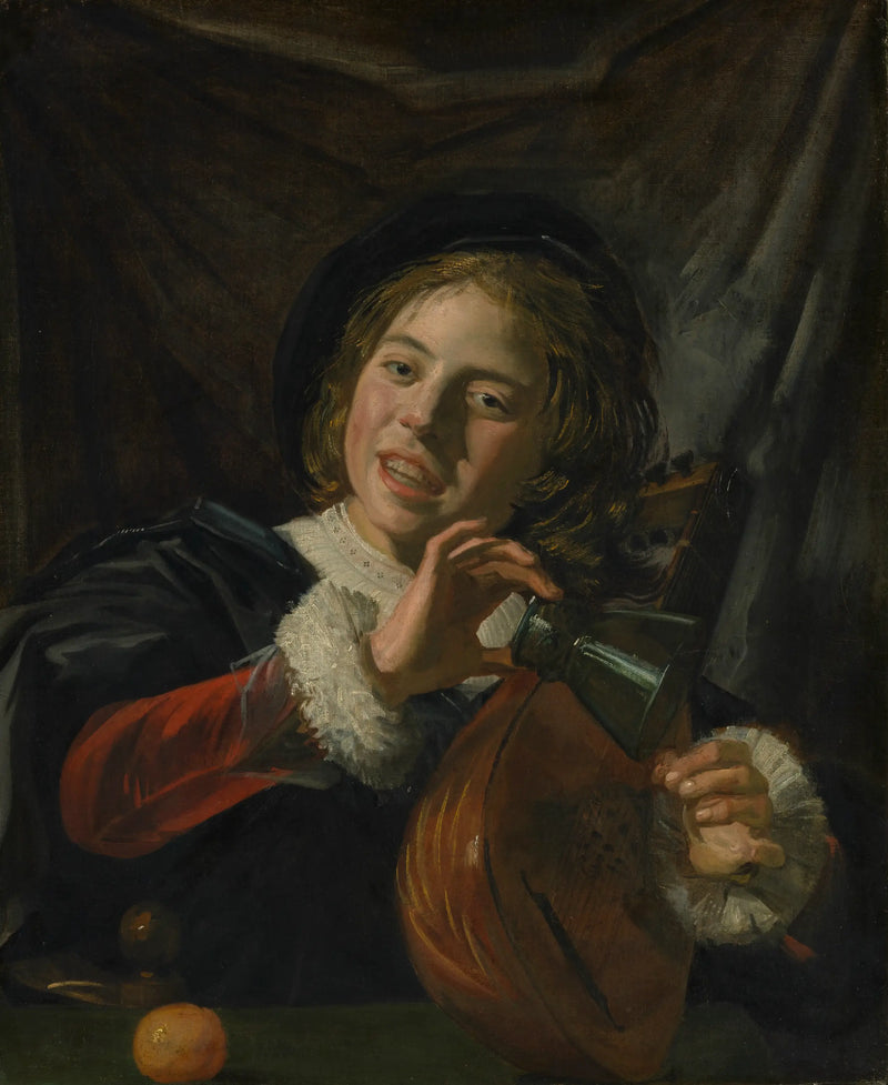 Chłopiec z kieliszkiem i lutnią - Frans Hals