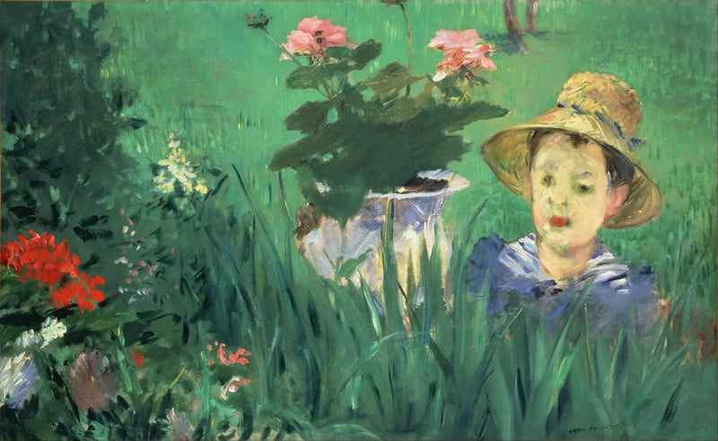 Chłopiec w kwiatach (Jacques Hoschedé) - Édouard Manet