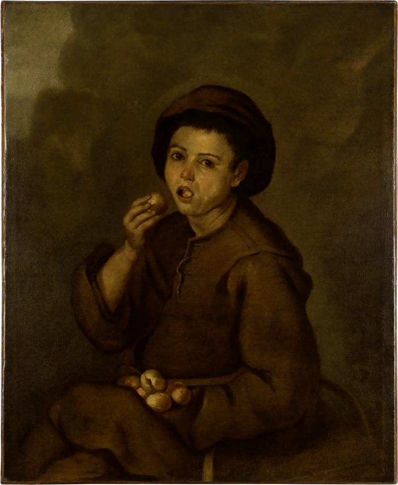 Chłopiec jedzący brzoskwinie - Bartolomé Esteban Murillo