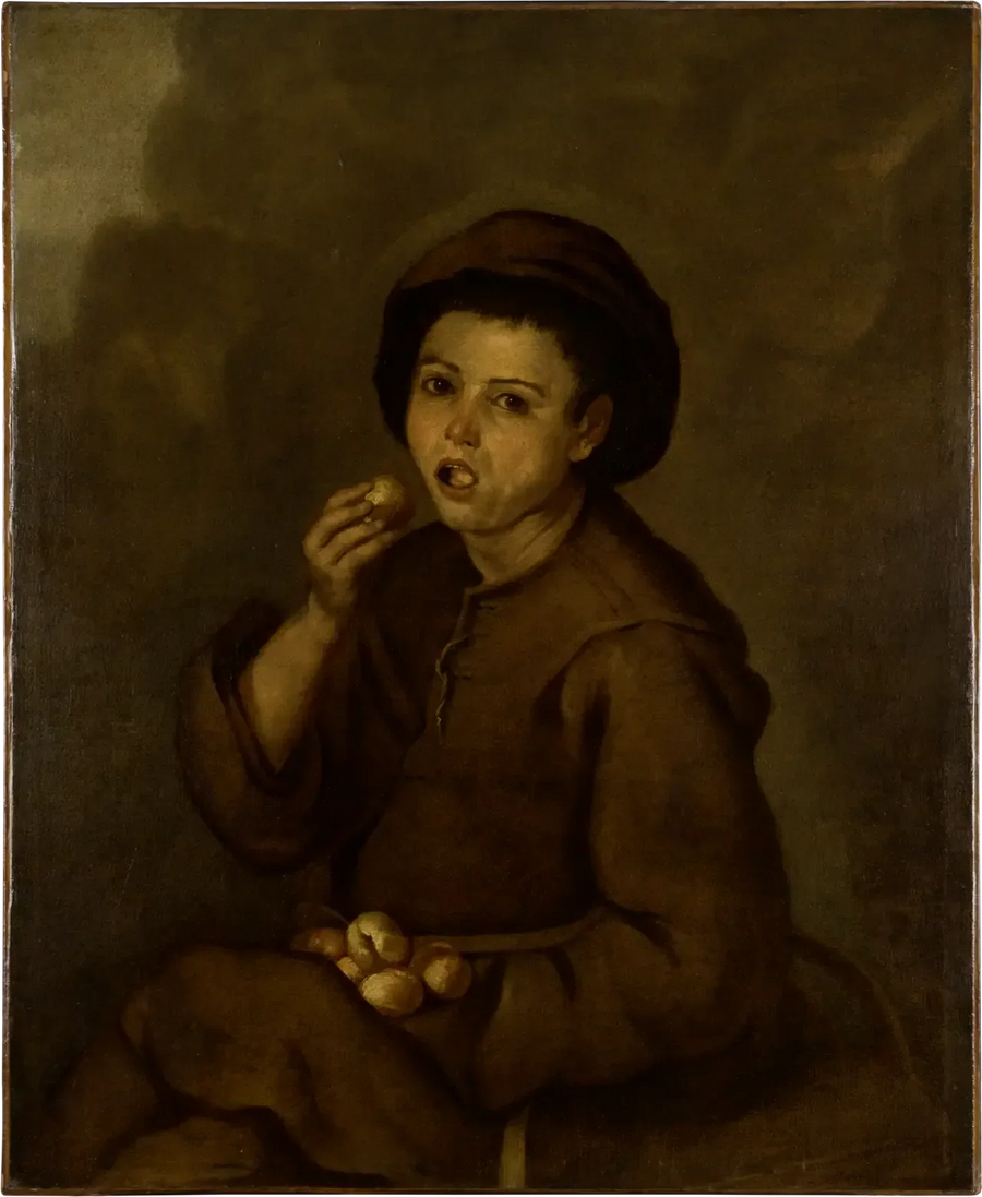 Chłopiec jedzący brzoskwinie - Bartolomé Esteban Murillo
