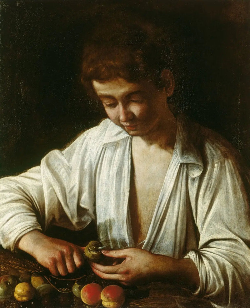 Chłopiec obierający owoc - Caravaggio