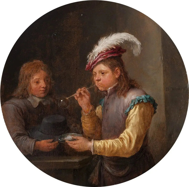 Chłopiec dmuchający bańki - David Teniers Młodszy