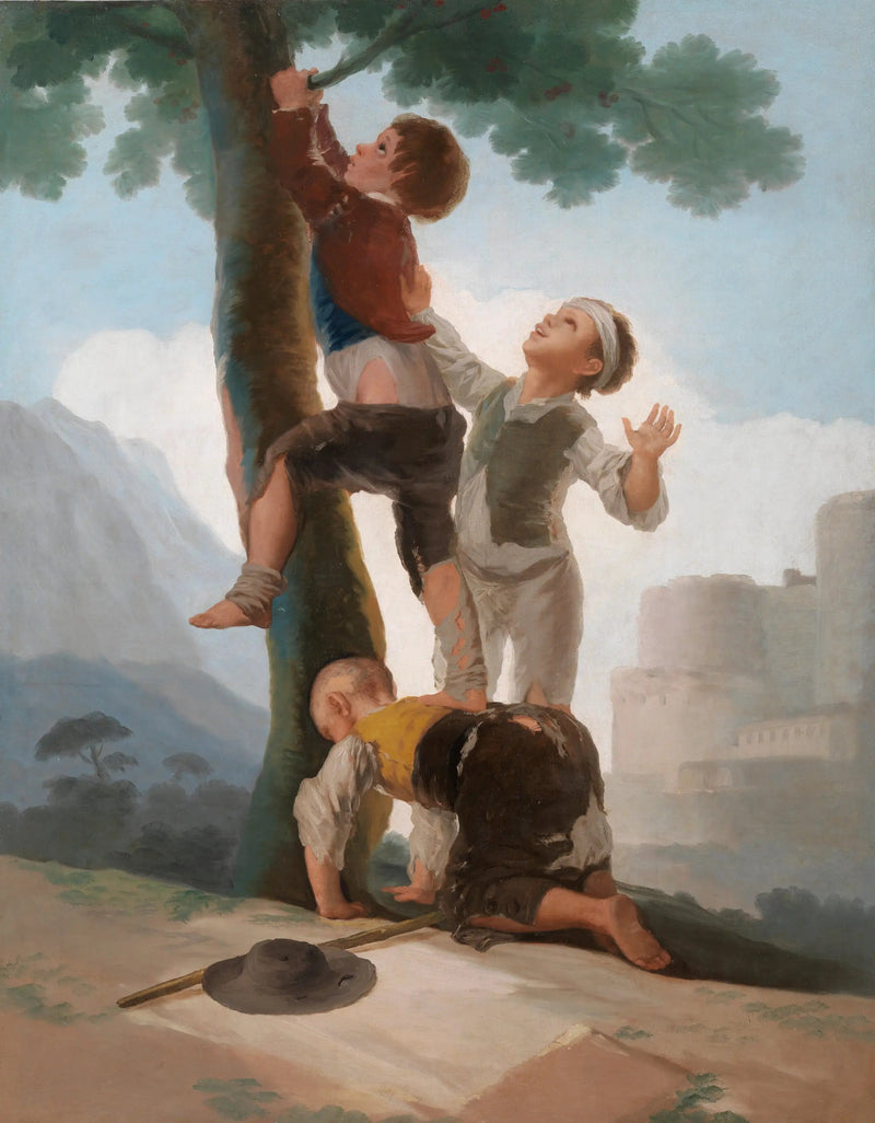 Chłopcy wspinający się na drzewo - Francisco de Goya