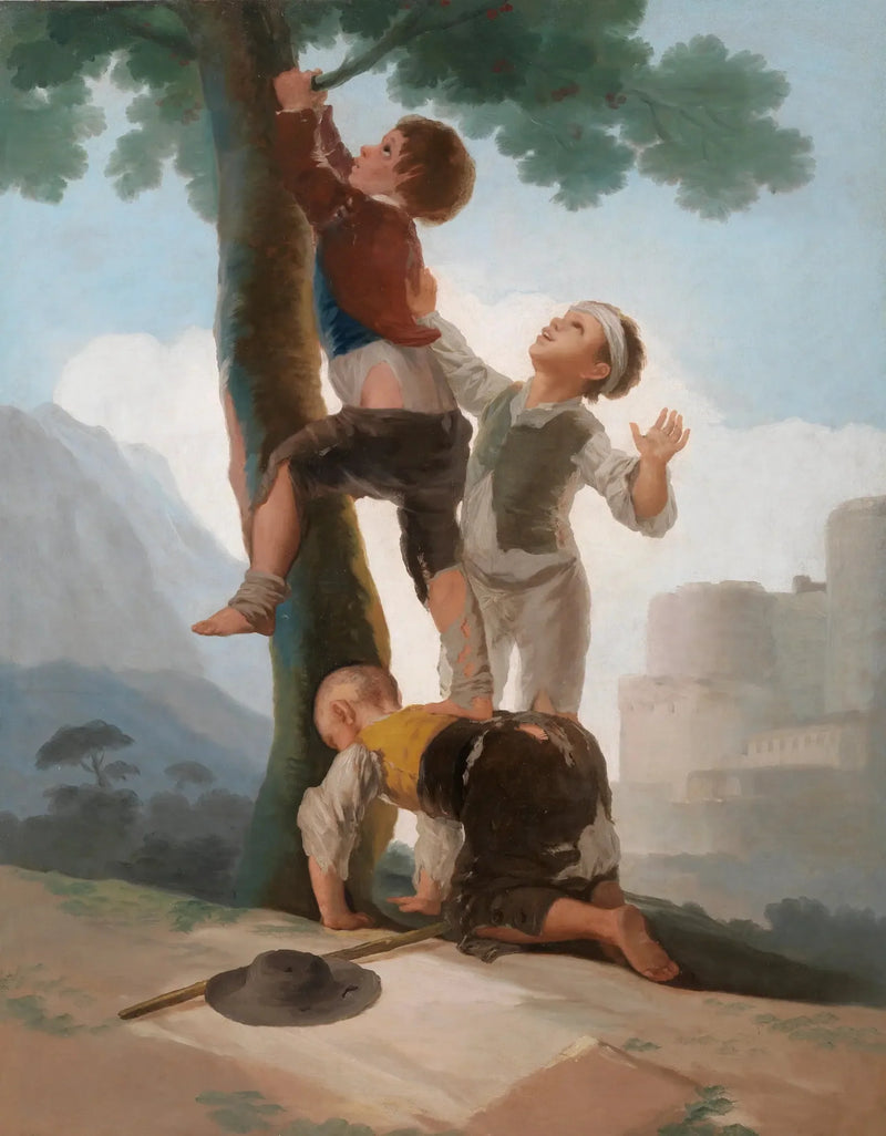 Chłopcy wspinający się na drzewo - Francisco de Goya