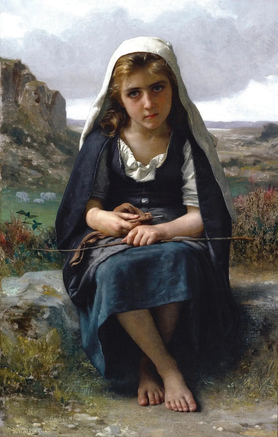 Stróżka owiec - Bouguereau