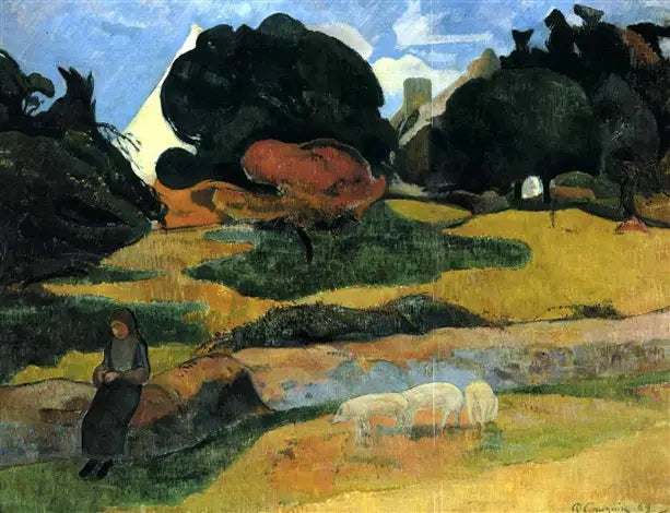 Stróżka świń - Paul Gauguin