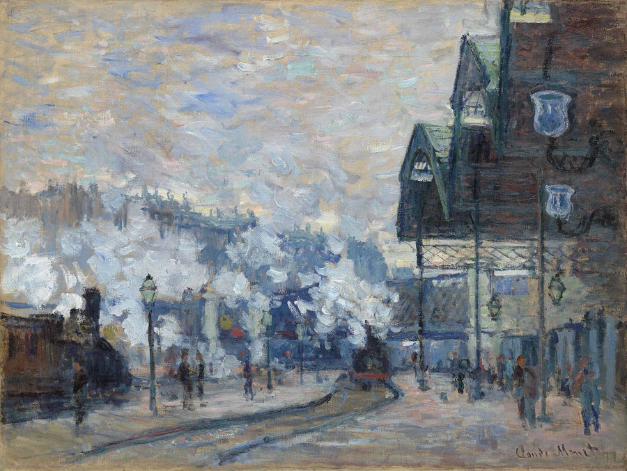 Gare Saint-Lazare, widok z zewnątrz W446 - Claude Monet