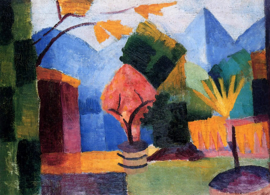 Ogród nad Jeziorem Thunera autorstwa Augusta Macke - August Macke