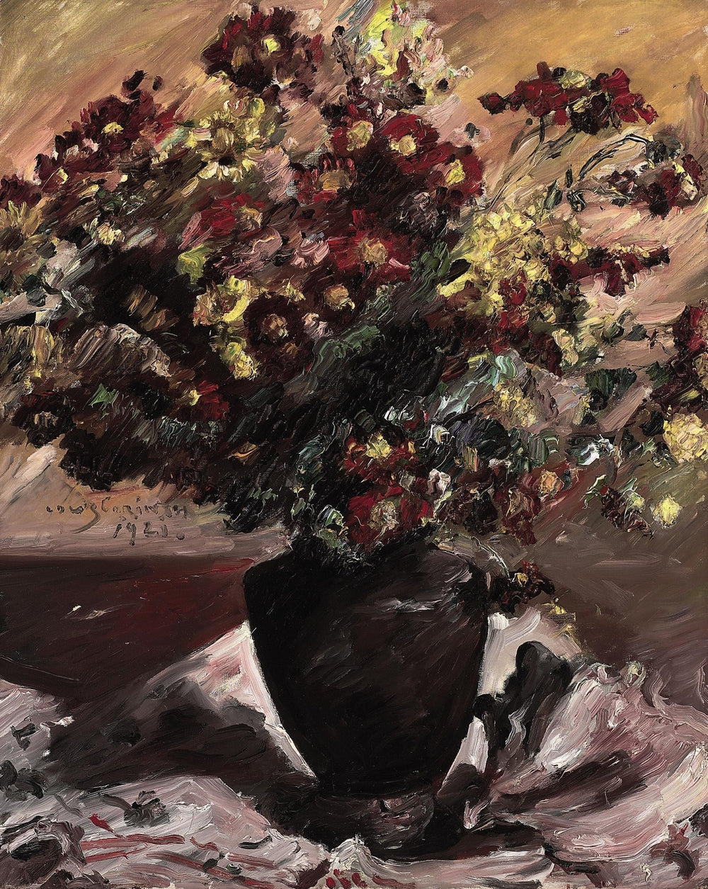 Gelbe und rote Astern - Lovis Corinth