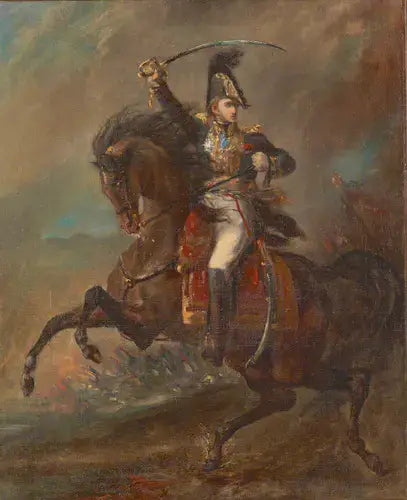 Generał Pierwszego Cesarstwa atakujący wroga - Théodore Géricault