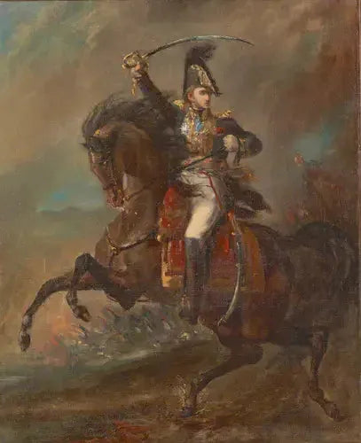 Generał Pierwszego Cesarstwa atakujący wroga - Théodore Géricault