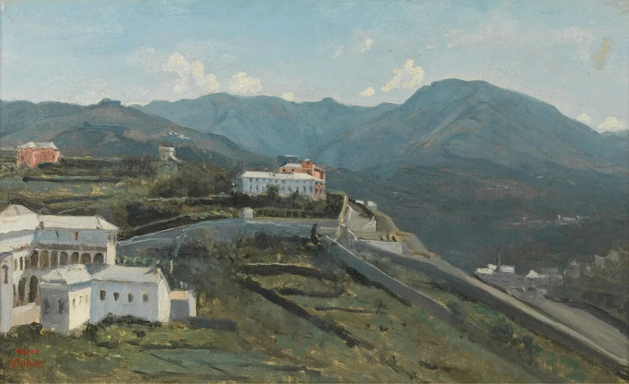 Gênes. Fragment miasta i Apeninów - Jean-Baptiste Camille Corot