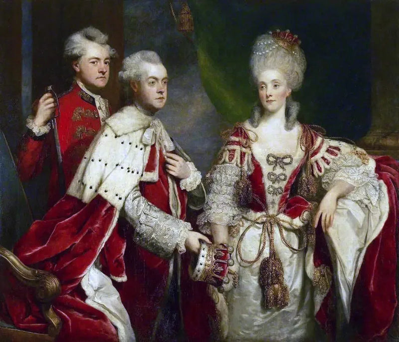 George, 2. hrabia Harcourt, jego żona Elizabeth i jego brat William - Joshua Reynolds
