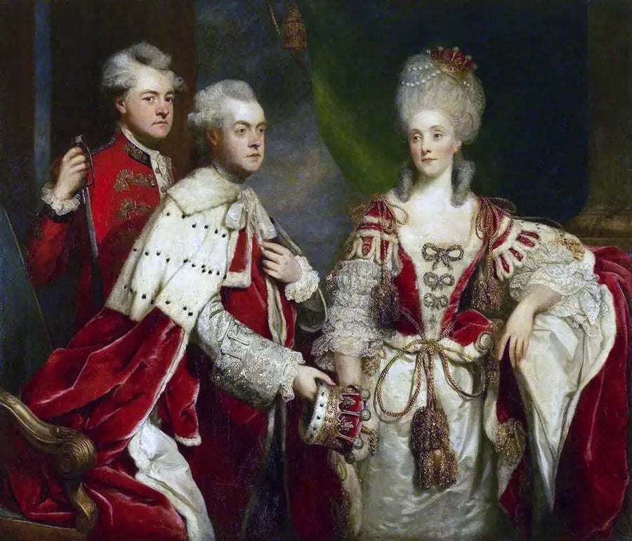 George, 2. hrabia Harcourt, jego żona Elizabeth i jego brat William - Joshua Reynolds