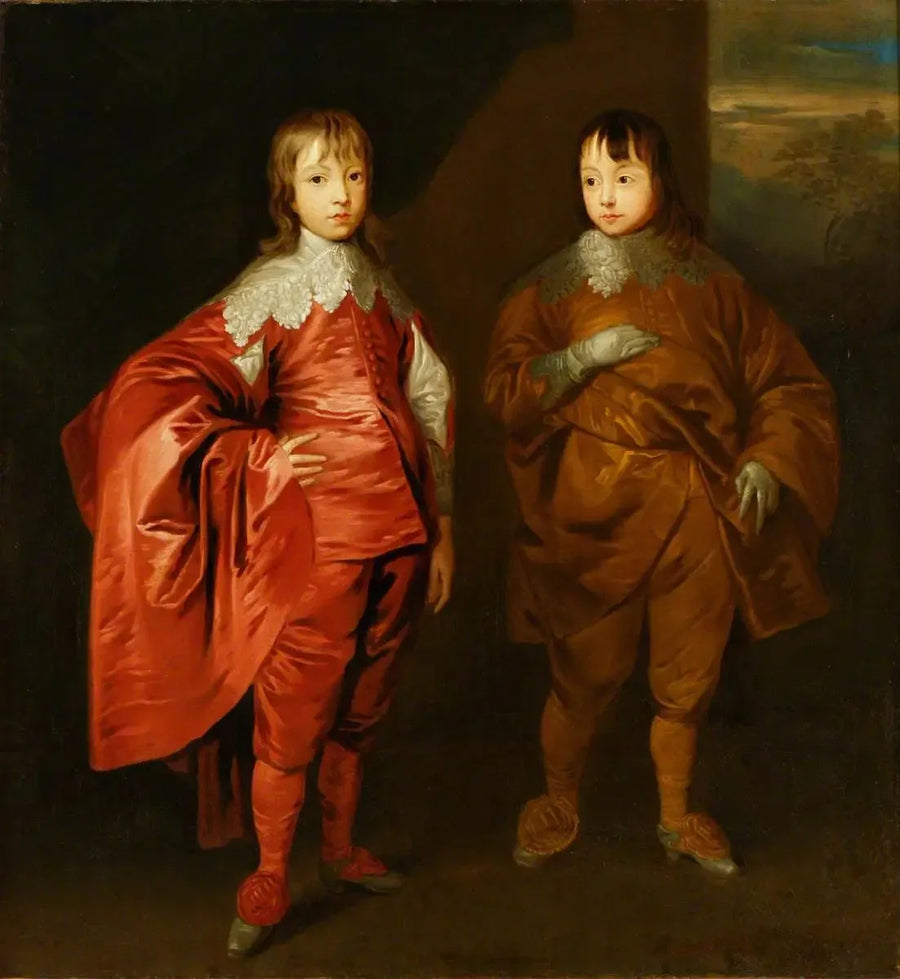 George Villiers (1628–1687), drugi książę Buckingham, z bratem, lordem Francisem Villiers (1629–1648) - Antoine van Dyck