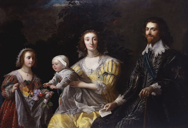 George Villiers, 1. książę Buckingham (1592-1628) z rodziną - Gerrit van Honthorst
