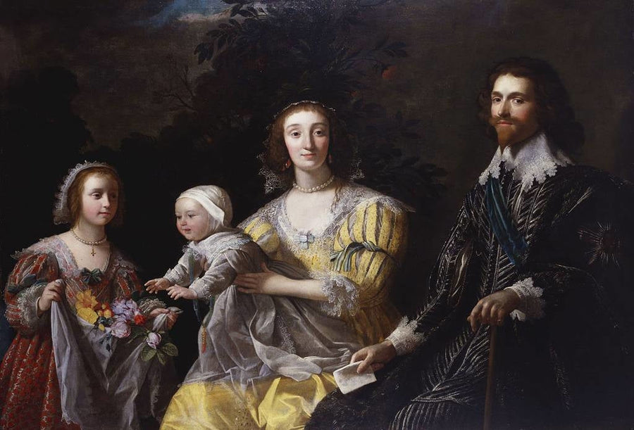 George Villiers, 1. książę Buckingham (1592-1628) z rodziną - Gerrit van Honthorst