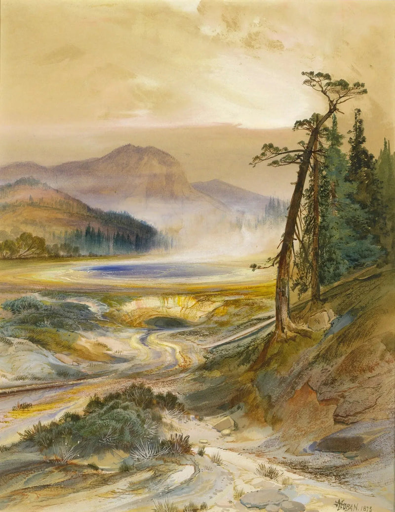 Geyser Excelsior, park Yellowstone - Thomas Moran