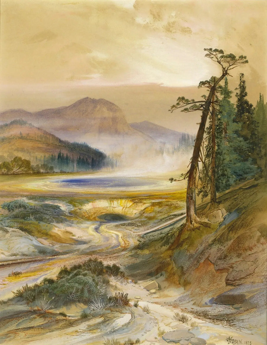 Geyser Excelsior, park Yellowstone - Thomas Moran