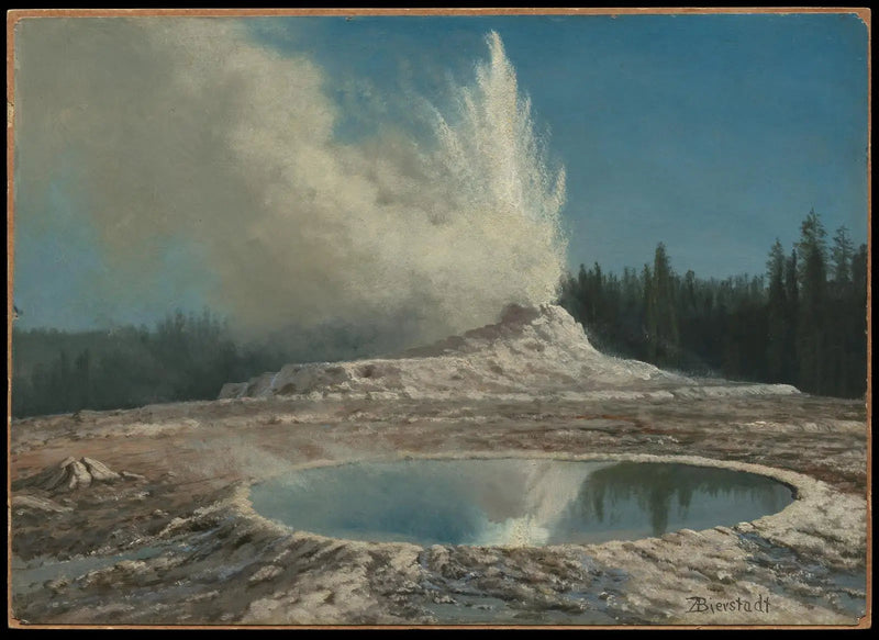 Gejzer, Park Yellowstone - Albert Bierstadt