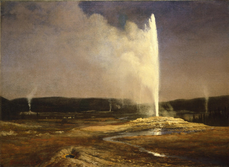 Gejzery w Yellowstone - Albert Bierstadt