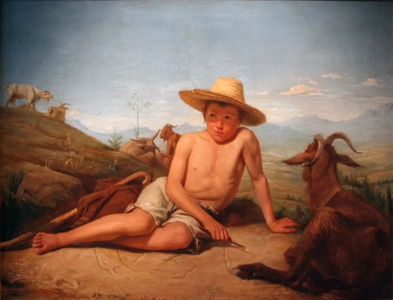 Giotto pilnujący owiec - Léon Bonnat