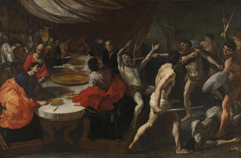 Gladiatorzy na uczcie - Giovanni Lanfranco