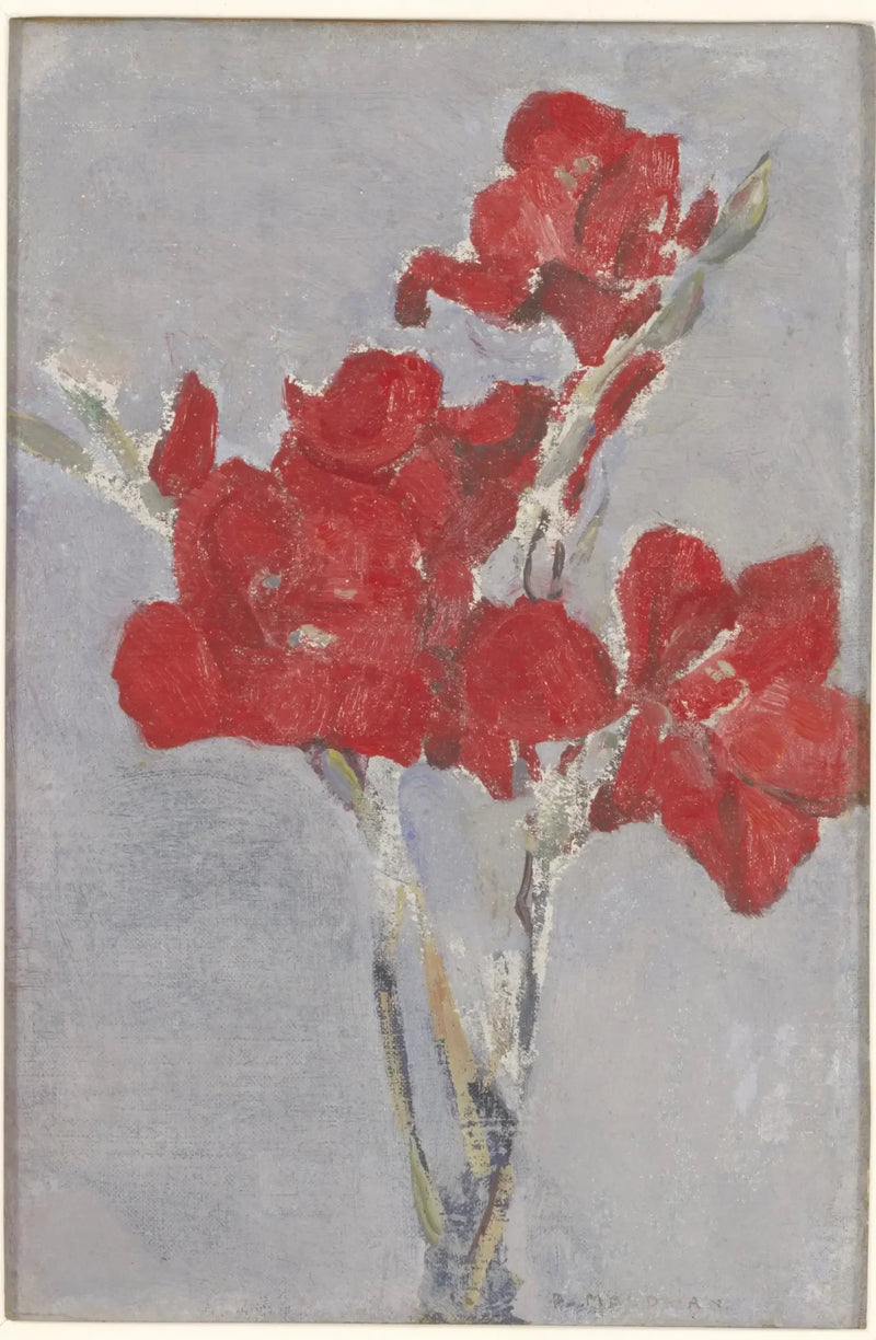 Czerwone mieczyki - Piet Mondrian