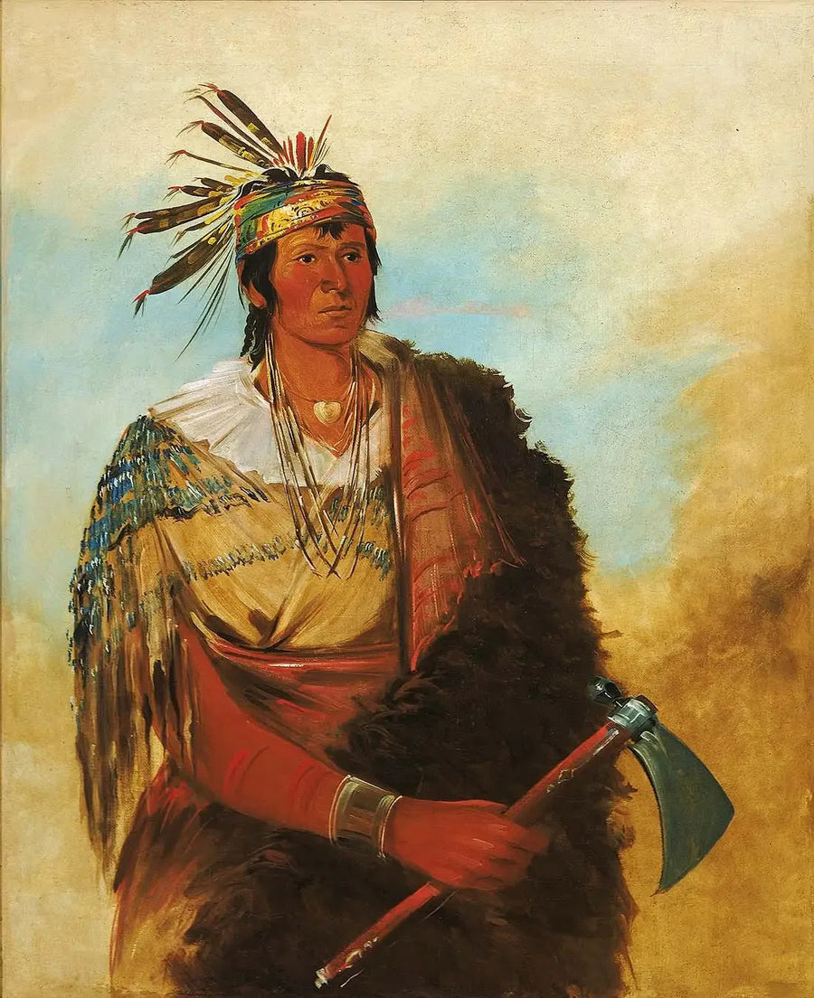 Go-to-ków-páh-ah, stojący sam, dzielny wybitny - George Catlin