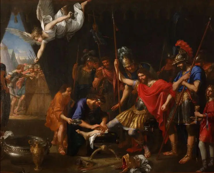 Godefroy de Bouillon opiekuje się anioł - Pierre Mignard